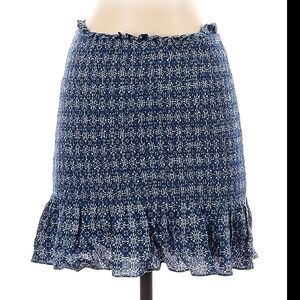 Pookie & Sebastian Multicolored Smocked Mini Skirt w/Ruffle (Size: Medium)